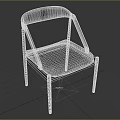 Modern Single Chair With Teal Upholstered Seat And Backrest And Brown Wooden Frame