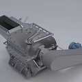 Industrial Crusher Equipment With Metal Structure Motor Feeding Hopper And Discharge Chute