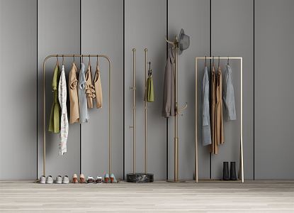 Modern hanger coat rack combination 3d model