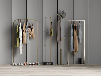 Modern hanger coat rack combination 3d model