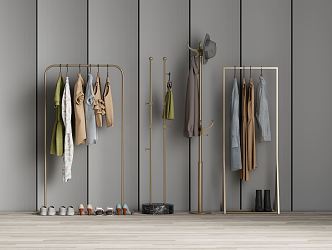 Modern hanger coat rack combination 3d model