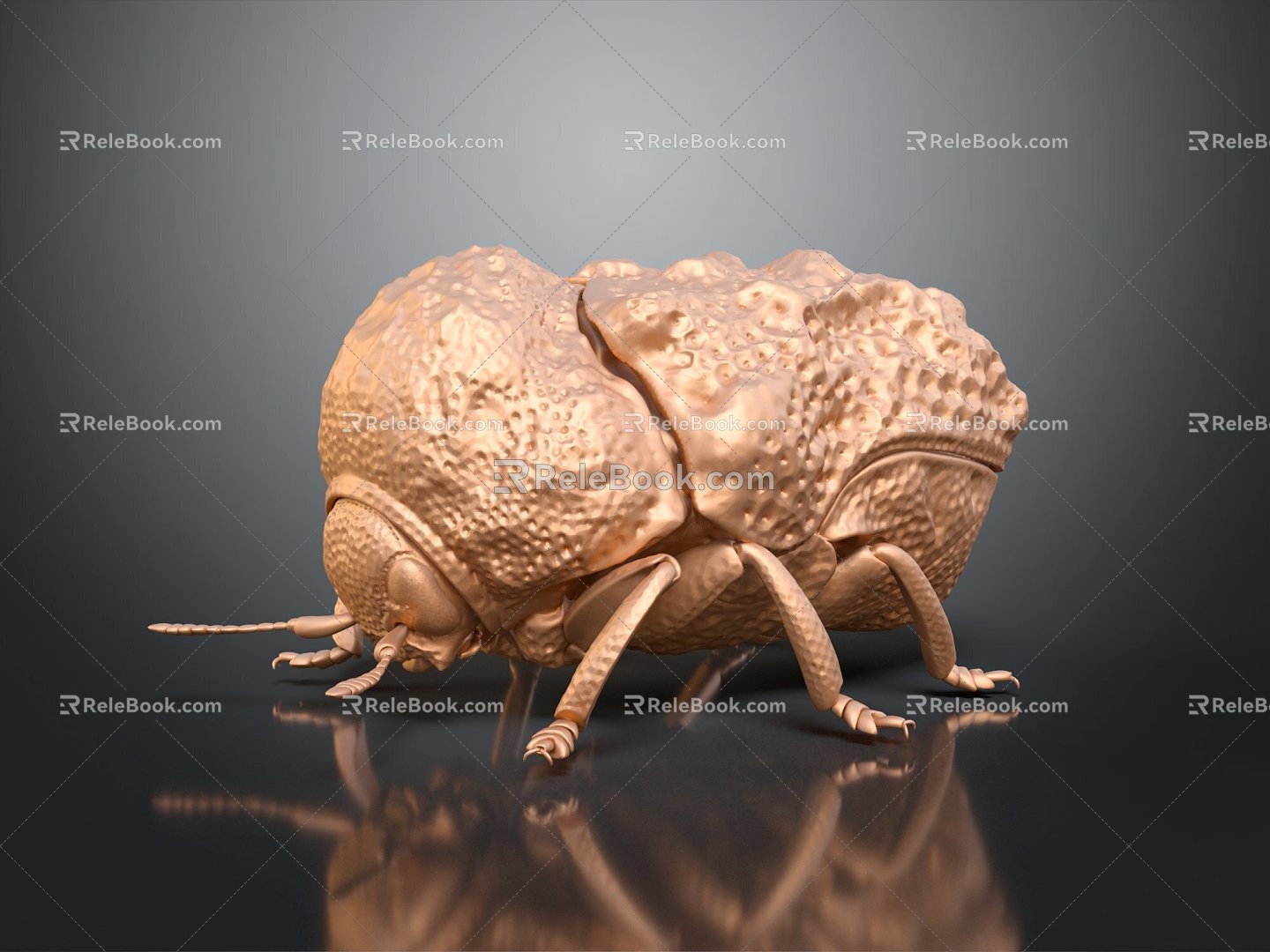 Modern sculpture beetle beetle beetle scarab insect 3d model