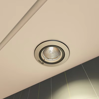 Contemporary Recessed Downlight Spotlight With Black Trim For Indoor Ceiling Lighting 3d model