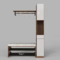 Modern Shoe Cabinet With Storage Bench Hanging Rod Drawers And Shoe Shelf