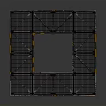 Heavy Duty Industrial Metal Grating Platform With Square Opening Support Frame