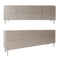 Modern TV Stand Design with Cabinet Doors Drawers and Metal Legs