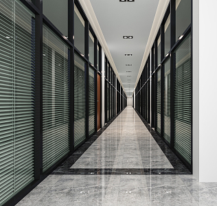 Modern Corridor Office Aisle 3d model