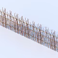 Rustic Woven Branch Garden Fence Decorative Ornament For Outdoor Landscape Design