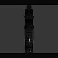 Modern Black Tactical Pistol With Textured Grip And Sight Features