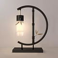 New Chinese Style Table Lamp Slub Lamp 3d model
