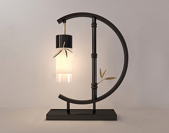 New Chinese Style Table Lamp Slub Lamp 3d model