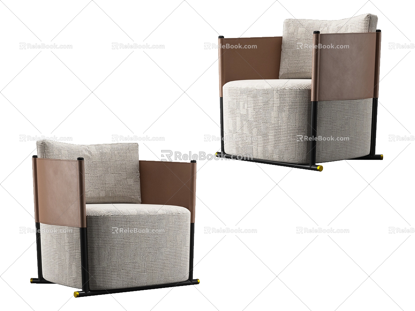 Modern single sofa 3d model