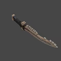 weapon bone knife 3d model