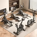 Various Indoor Home Gym Sports Equipment With Elliptical Trainer Exercise Bike And Treadmill