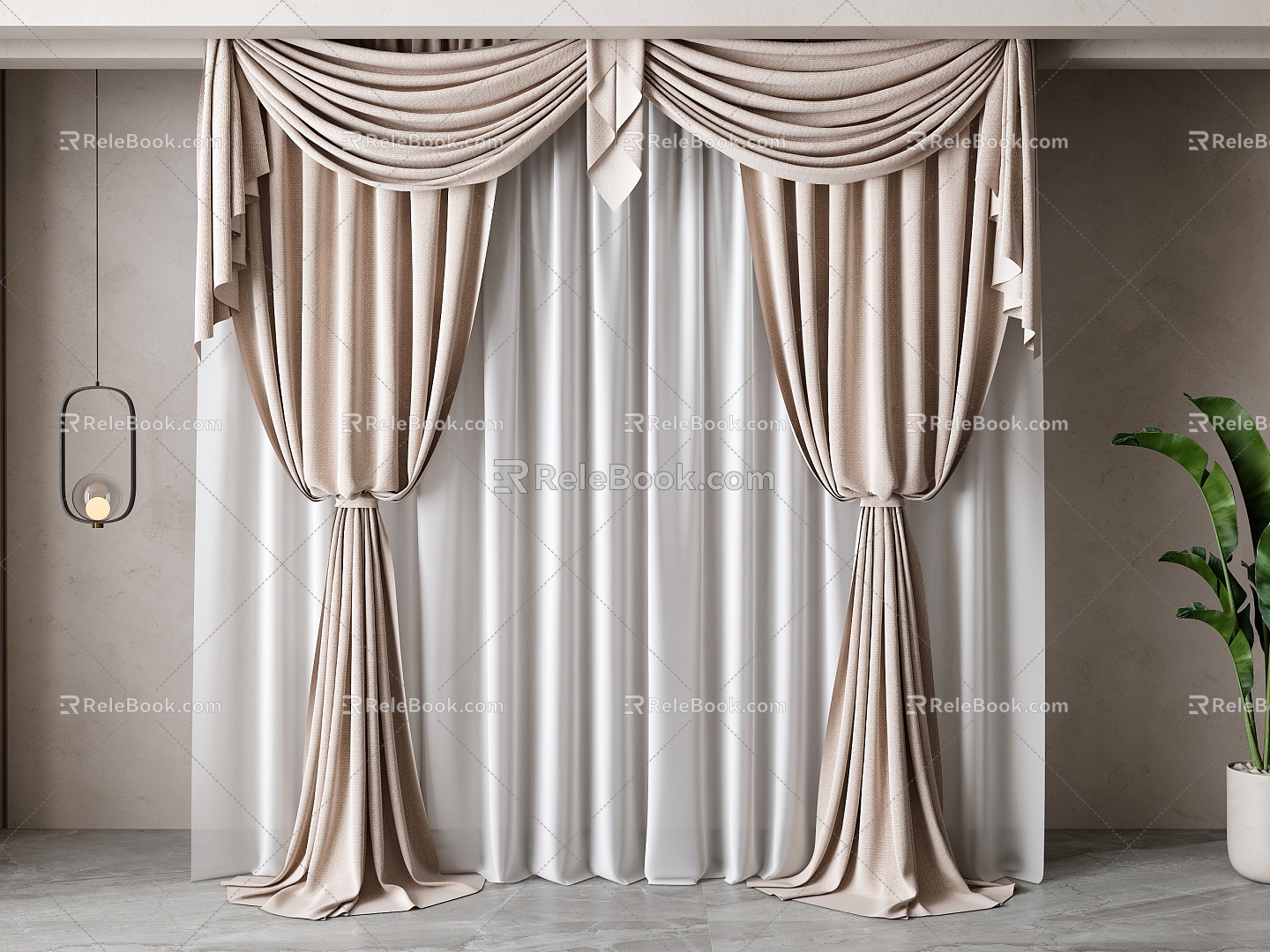 Simple European Fabric Curtain model