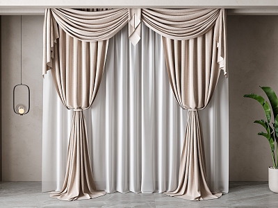 Simple European Fabric Curtain model