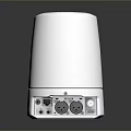 White Computer Networking Device With Multiple Ports On Black Reflective Surface