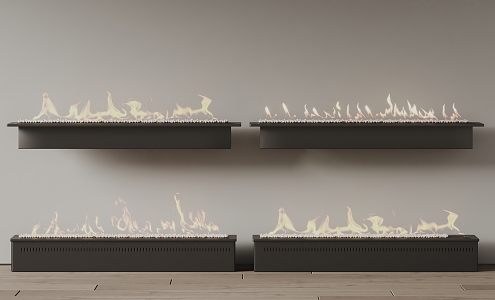 Modern Groos Electronic Fireplace Stove 3d model