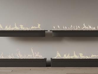 Modern Groos Electronic Fireplace Stove 3d model