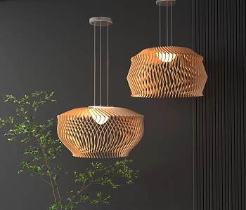 Special-shaped small fresh chandelier 3d model