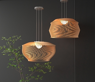 Special-shaped small fresh chandelier 3d model