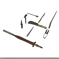 Vintage Hand Tools Collection With Knives Chisels Spoons Clamps And Hammers
