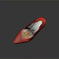 Elegant Red Velvet Pointed Toe High Heels Featuring Stiletto Heel And Fashionable Design