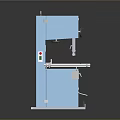 Blue Vertical Bandsaw Machine With Worktable And Control Panel For Industrial Use 3d model