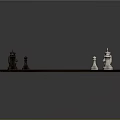 modern chess pieces 3d model
