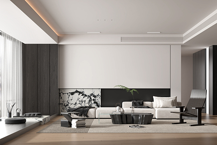 modern living room 3d model