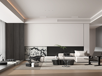 modern living room 3d model