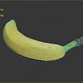 Fresh Ripe Banana With Yellow Peel And Green Stem Healthy Fruit
