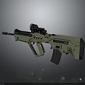 Green Tactical Rifle with Scope and Magazine Modern Military Style Design and Sleek Ergonomic Grip