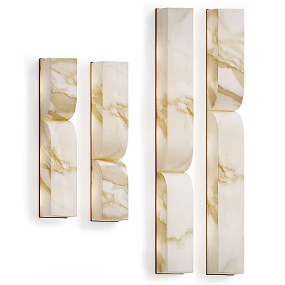 Modern Marble Wall Lamps With Sleek Geometric Design For Indoor Home Decoration 3d model
