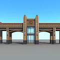 European-style gate 3d model