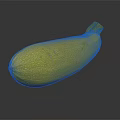 Fresh Ripe Yellow Zucchini with Smooth Skin Green Stem and Reflection on Dark Surface