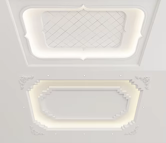 European-style ceiling 3d model