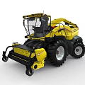 Modern Yellow And Black Agricultural Harvester With Large Wheels For Efficient Farm Harvesting