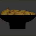 Fresh Yellow Pears in a Black Bowl Filled with Juicy Fruits