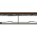 Modern Outdoor Pergola Structure With Metal Columns Wooden Roof And Seating Area