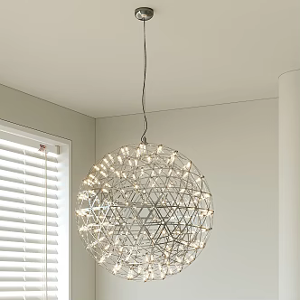 Modern multi-head chandelier metal chandelier 3d model