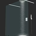 Modern Rainfall Shower Head System With Handheld Sprayer And High Pressure Water Flow 3d model