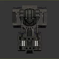 Turret Turntable Railgun Sci-fi Tower Defense Game Tower Defense Sci-fi Turret Game Turret Game Battery 3d model