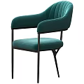 Modern Teal Velvet Accent Chair With Black Metal Frame And Comfortable Design