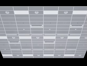 Modern Ceiling Aluminum Gusset Ceiling 3d model
