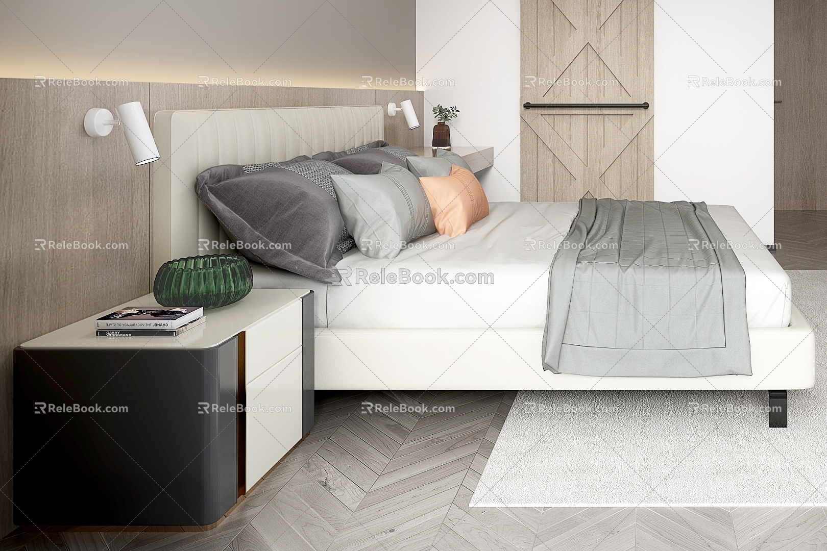 Double bed 3d model