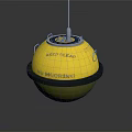 Yellow Ocean Monitoring Buoy With Safe Ocean Text And Extended Metal Rod