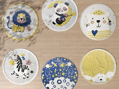 Round Cartoon Carpet Children's Round Carpet model