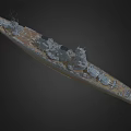 Warship Dreadnought Class Destroyer Battleship Cruise Ship Frigate Ship Carrier Low Face Number Low Model Simple Model Game Movie Class Super Writing 3d model