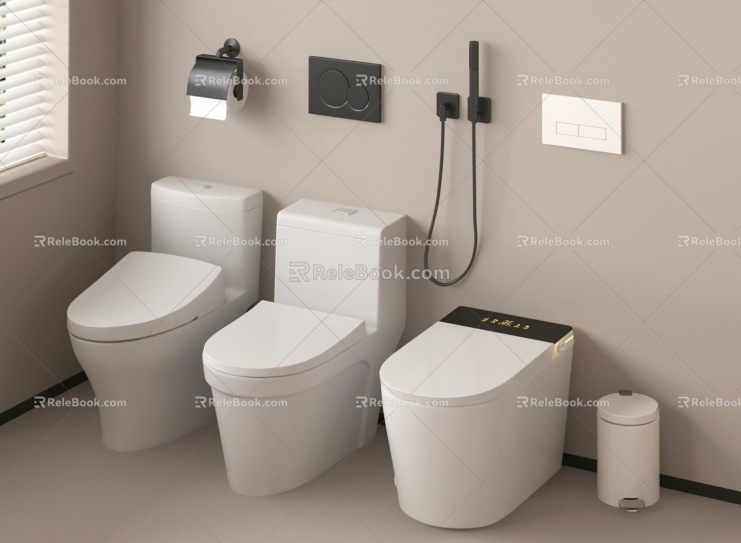 Smart toilet toilet 3d model